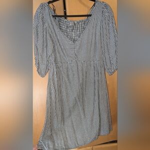 Dual Nature Black and White Gingham Dress